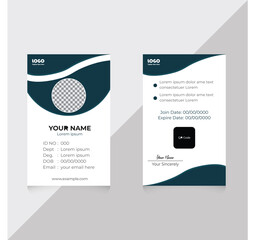 ID Card design professional identity vector template, Employcard for your own or company and others