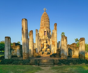 Wat Phra Sri Rattana Mahathat Rajaworavuharn temple in Si Satchanalai historical park, Thailand - 720422797