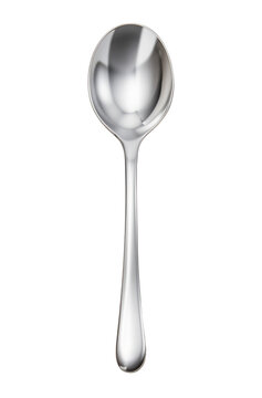 silver spoon isolated on white