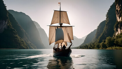sailing ship on the ocean