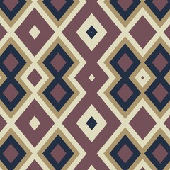 Abstract geometric ethnic pattern design for clothing, fabric, background, wallpaper, wrapping, batik. Knitwear, pixel pattern, embroidery style. Illustration