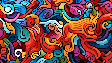 Abstract seamless doodle background, artistic background