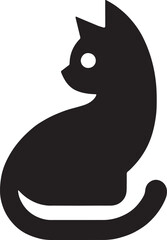Feline Elegance: Black Cat Silhouette