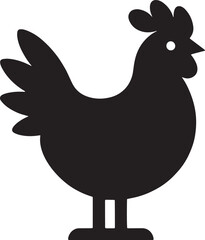 Barnyard Silhouette: Chicken Profile
