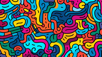 Abstract seamless doodle background, artistic background