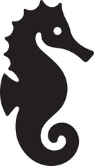Aquatic Curlicue: Seahorse Silhouette