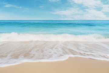 Soft wave of the sea on the sandy beach, vintage tone, Soft wave of the blue ocean on a sandy beach, Background, AI Generated