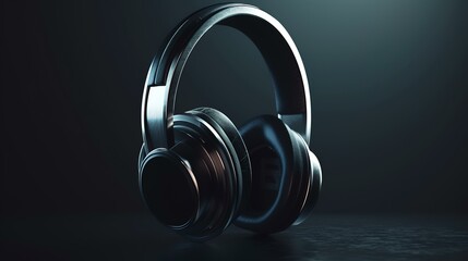 Fototapeta na wymiar headphones on blue background