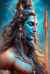 The creation of Lord Shiva for the joyous celebration of Maha Shivaratri, a Hindu festival.