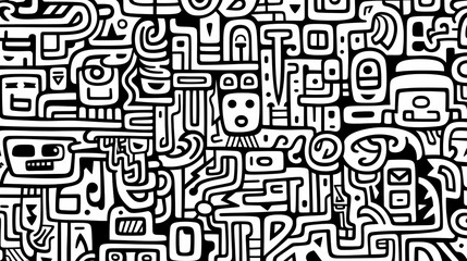 Abstract seamless doodle background, artistic background