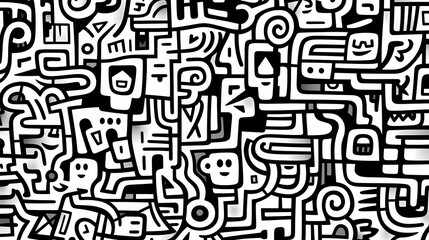 Abstract seamless doodle background, artistic background
