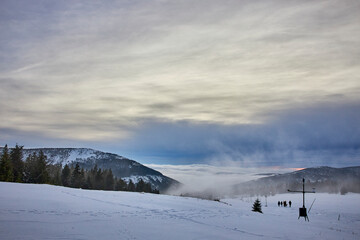 Fototapeta na wymiar Zima w górach- Winter in the mountains