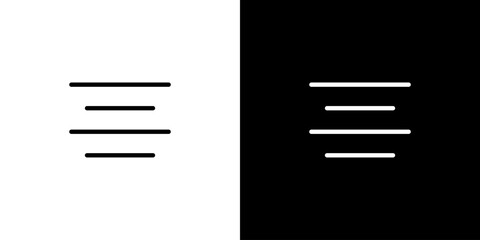 シンプルな中央揃えアイコン