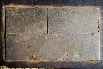 Weathered iron wall with seamless background of iron 