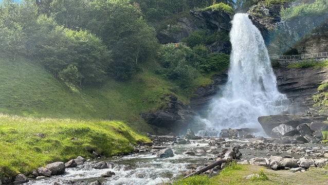 Steinsdalsfossen Waterfall - Norheimsund - Norway