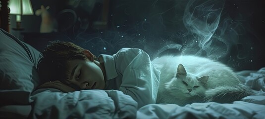 Person Sleep with Soul Pet