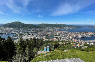 Bergen view from Mount Fløyen - Norway
