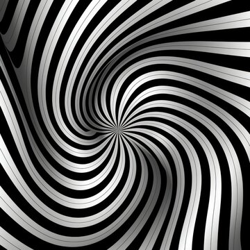 Silver groovy psychedelic optical illusion background © Lenhard