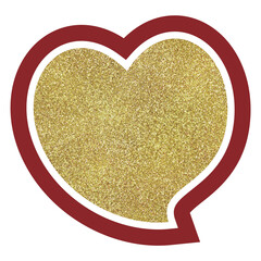 Decorative glitter heart