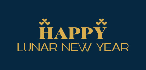 Happy Lunar New Year 2024 Text Design