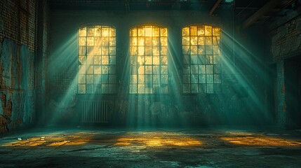 Evoking an Ambiance of Empty Warehouse with Dramatic Lighting