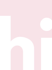 Bild in der Farbe Rosa mit dem Text Hi