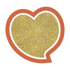 Decorative glitter heart