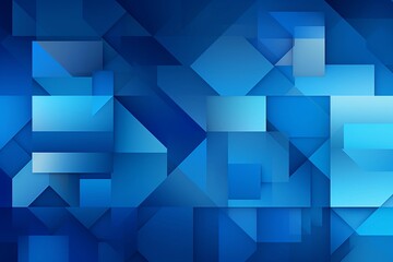 Fototapeta premium Abstract blue geometric shapes background