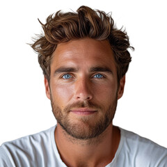 portrait of a man isolated on transparent background