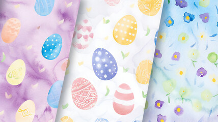 Spring Easter watercolor digital paper