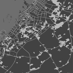 Vector illustration City map of Dubai.