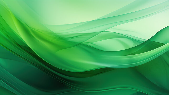 close up horizontal abstract image of green waves background Generative AI