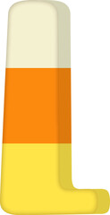 Candy corn Letter L
