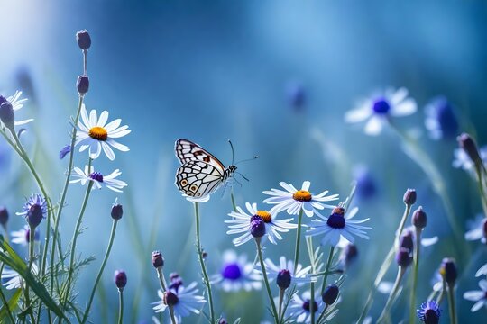 Fototapeta butterfly on a flower