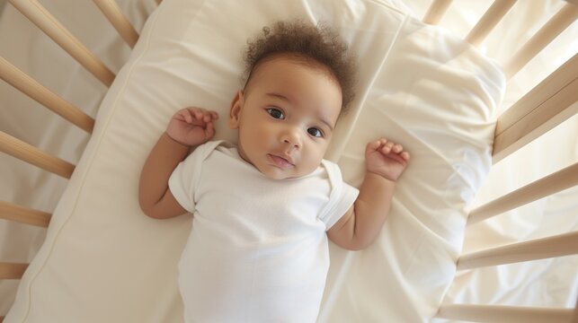 Un b&eacute;b&eacute; dans son lit