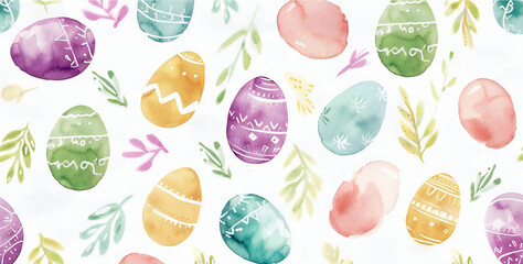 easter eggs watercolor texture