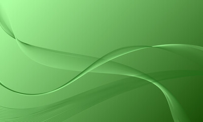 green business lines wave curves with gradient abstract background
