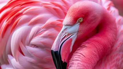 Beautiful image of pink flamingo