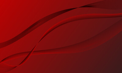 red lines wave curves on gradient abstract background