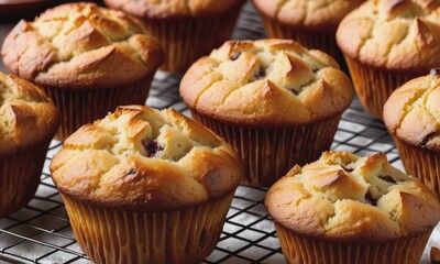 Obraz na płótnie Canvas a delightful scene showcasing freshly baked muffins
