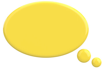 Speech Bubble. Text Box. 3D Illustration.