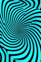 Turquoise groovy psychedelic optical illusion background