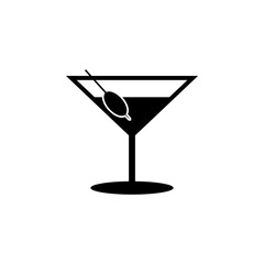 martini flat icon.