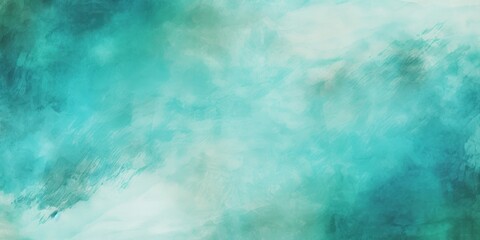 Fototapeta na wymiar Turquoise watercolor abstract painted background