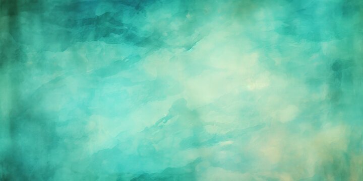 Turquoise watercolor abstract painted background © Lenhard