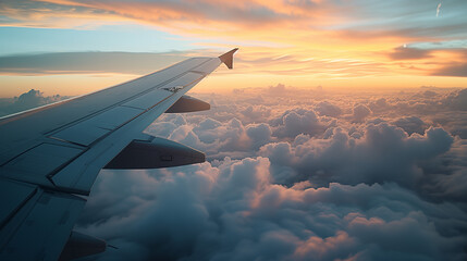Obraz premium Image of traveling by air plane