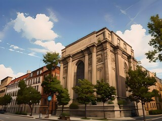 Obraz premium Architectural Building, insprired by Ministry of forigne affairs in Tehran 