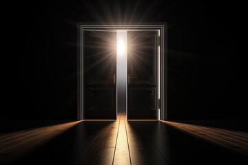 Light rays coming through open door
