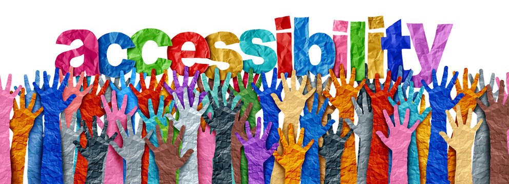 Accessibility concept and equal access to restricted areas for people with mobility challenges or disabilities including cognitive disability as a symbol of inclusive society and community respect.