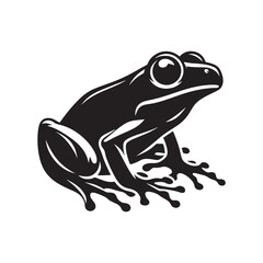 Tropical Frogscape: Frog Silhouette Series Inspired by the Vibrant Colors and Diversity of Amphibians in Tropical Regions - Frog Illustration - Frog Vector - Amphibian Silhouette - Toad Vector
